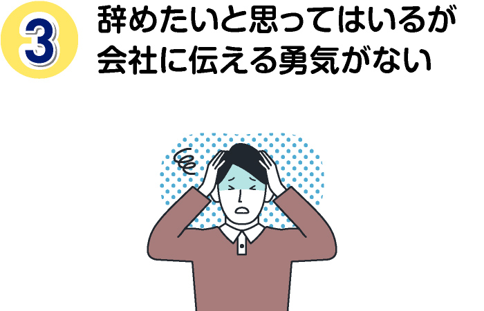 辞めたいと思ってはいるが会社に伝える勇気がない